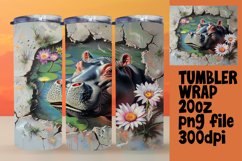 Spring Tumbler Wrap: Adorable Animals in 3D Wall Hole Product Image 1