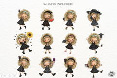 Summer Gothic Girl Clipart Product Image 10