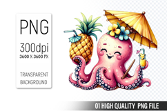 Summer Clipart PNG Bundle, Beach Clipart Design Product Image 15