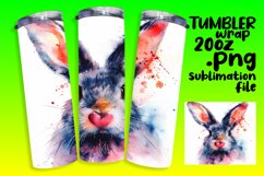 Watercolor Animals in Love on Tumbler - Sublimation Product Image 1