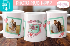 Valentines Photo Mug Wrap template, Cute Valentines mug PNG Product Image 2
