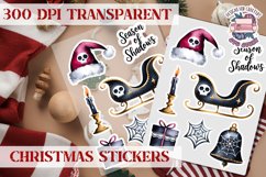 Christmas Sticker Sheet Gothic Dark Winter Holiday PNG Product Image 1