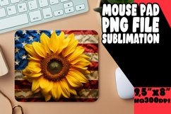 USA Independence Day Sunflower Mouse Pad Product Image 1