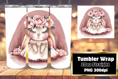 ARTISTIC 20oz Tumbler Wrap for Custom Gifts , Cute Bunny Product Image 1