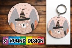 Boho Animal Round Design Fall PNG Keychain Product Image 1