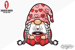 Valentine Gnome Sublimation Clipart - High Quality Design Product Image 2