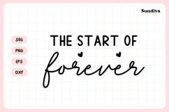 Wedding Sign Saying SVG | The Start Of Forever Product Image 3