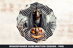 Halloween Witch Wind Spinner Sublimation Design Product Image 1