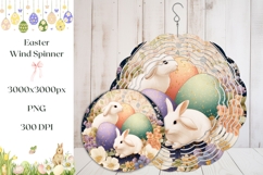 Cartoon Flowers Wind Spinner, Easter Eggs Wind Spinner PNG Product Image 1