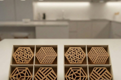 Laser Cut Coaster Bundle with Box Geometric and Playing Card Product Image 2