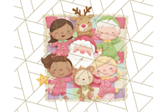 Santa’s Pajama Day Clipart, Cute Christmas Bedtime PNG Product Image 2