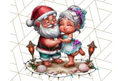 Summer Christmas Clipart PNG, Tropical Holiday Art Clip Art Product Image 2