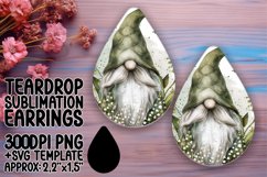 Radiant Gnome Harmony: Sublimation Teardrop Elegance Product Image 1