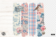 Paris Summer Travel Brushstrokes Clipart Product Image 1