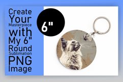 Charming Cat Sublimation: Round &amp; Keychain Mix Product Image 1