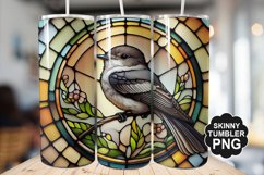 Eastern Phoebe Single Bird Stained Glass - Tumble Design Product Image 1