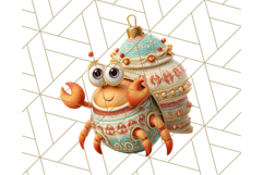 3D Under the Sea Christmas Clipart, Ocean Christmas PNG Product Image 2