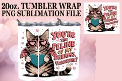 ENCHANTED MEMORIES 20oz TUMBLER WRAP, Valentines Cat Product Image 1