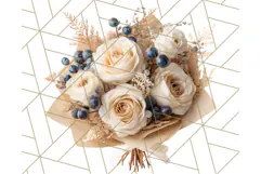 Whimsy Winter Florals Clipart PNG, Christmas Png Clipart Product Image 2