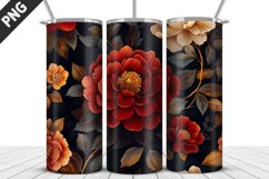 Rose Flowers Tumbler Wrap | Sublimation Design | Tumble PNG Product Image 3