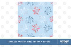 American 4th of July Fireworks Seamless Pattern Bundle Set Product Image 5