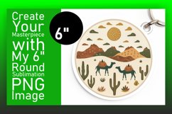 Round Landscape Art - Sublimation Keychain Design Product Image 1