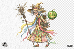 Whimsical Summer Witch Clipart Product Image 1