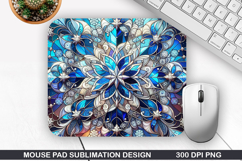 Snowflakes Mouse Pad Sublimation, Christmas Mouse Pad PNG Product Image 1