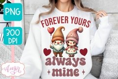 Forever yours PNG sublimation, Valentine&#039;s day sublimation Product Image 1