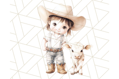 Cowboy Clipart PNG, Kid Western Country Graphic Product Image 2