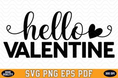 Hello Valentine SVG | SVG Cut files Product Image 1