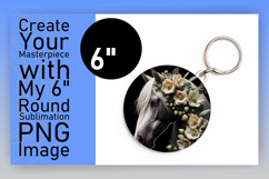 Creative Circle PNG Keychain Artwork , Horse Product Image 1