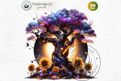 Enchanted Woodland Animals &amp; Sunflowers Clipart PNG Product Image 10