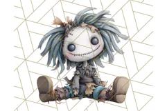 Creepy Dolls Clipart PNG Haunted Toy Characters Product Image 2