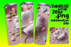 Versatile 20oz Tumbler Template , 3D Flower Product Image 1