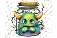 Halloween Monster Clipart PNG, Monsters in Jars, Spooky Png Product Image 2