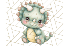 Cute Cartoon Dinosaur Clipart PNG, Prehistoric Animals PNG Product Image 2