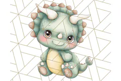 Cute Cartoon Dinosaur Clipart PNG, Prehistoric Animals PNG Product Image 2