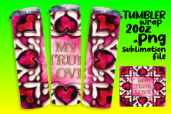 Custom 20oz Tumbler Wrap Download , Love Product Image 1
