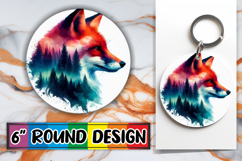 Radiant Round Coaster Design PNG, Animals Art Product Image 1