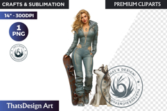 Alpine Winter Sports Fashion and Cabin Clipart PNG Product Image 1