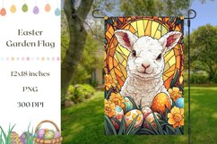 Welcome Garden Flag, Stained Glass Easter Sublimation Product Image 1