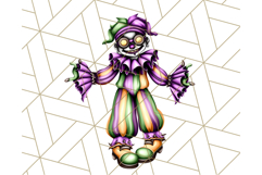 Creepy Clown Halloween PNG Clipart, Spooky Circus Art Product Image 2
