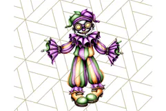 Creepy Clown Halloween PNG Clipart, Spooky Circus Art Product Image 2