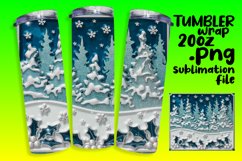DYNAMIC 20oz Tumbler Artwork , 3D Xmas Product Image 1