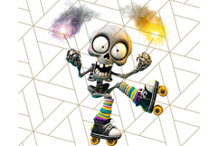 Quirky Skeleton Clipart PNG, Funny Halloween Bones Art Product Image 2
