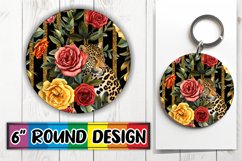 Vibrant Wilderness Round Sublimation Patterns Product Image 1