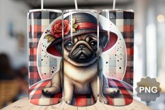 Flowers Dog Tumbler PNG Bundle, 25 Christmas Tumbler Wrap Product Image 14