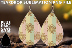 BLISSFUL Teardrop Earrings Design, Gold Flower Product Image 1