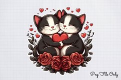 Cute Valentine Kawaii Clipart PNG Product Image 1